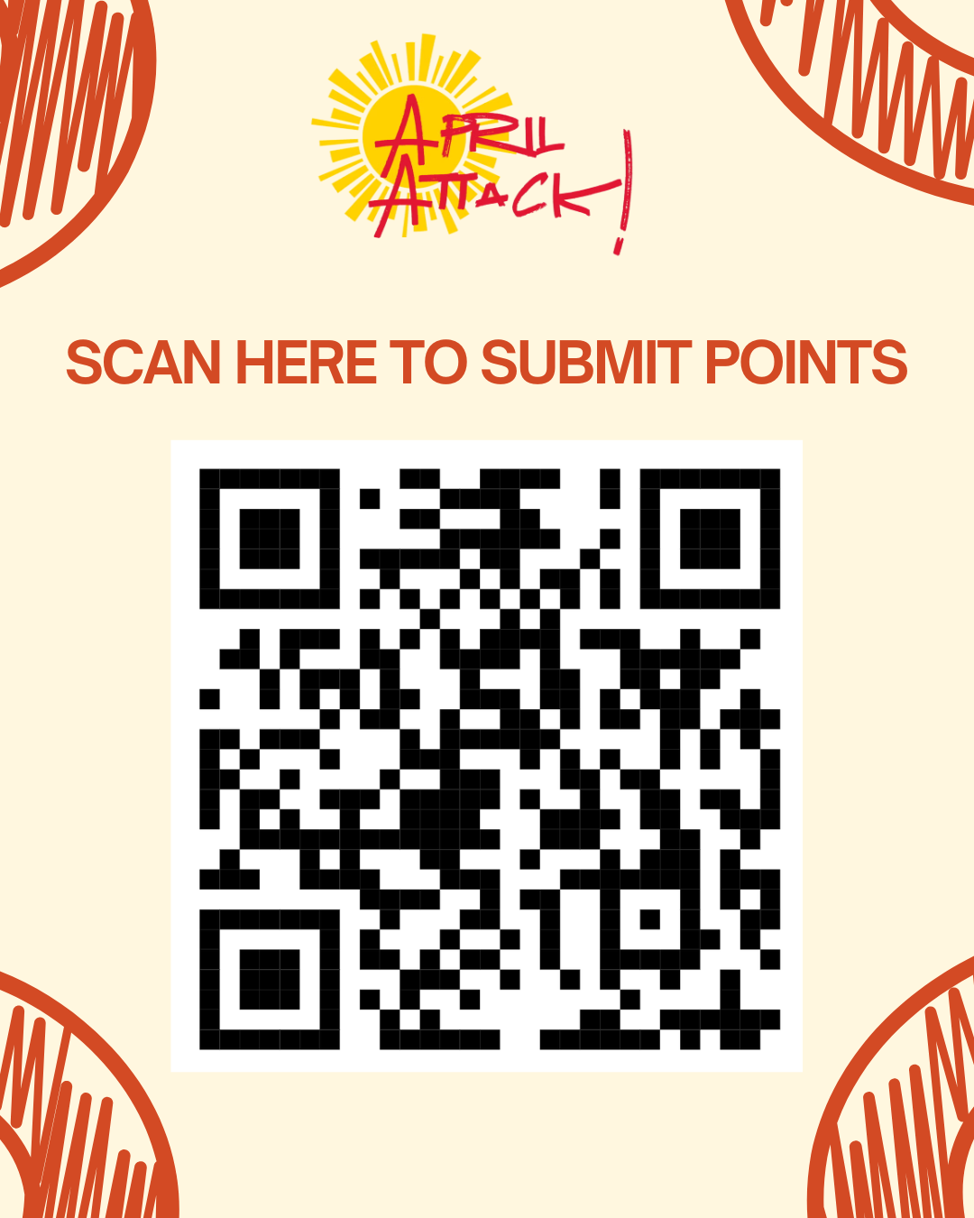 qr code to scan to add april attack points