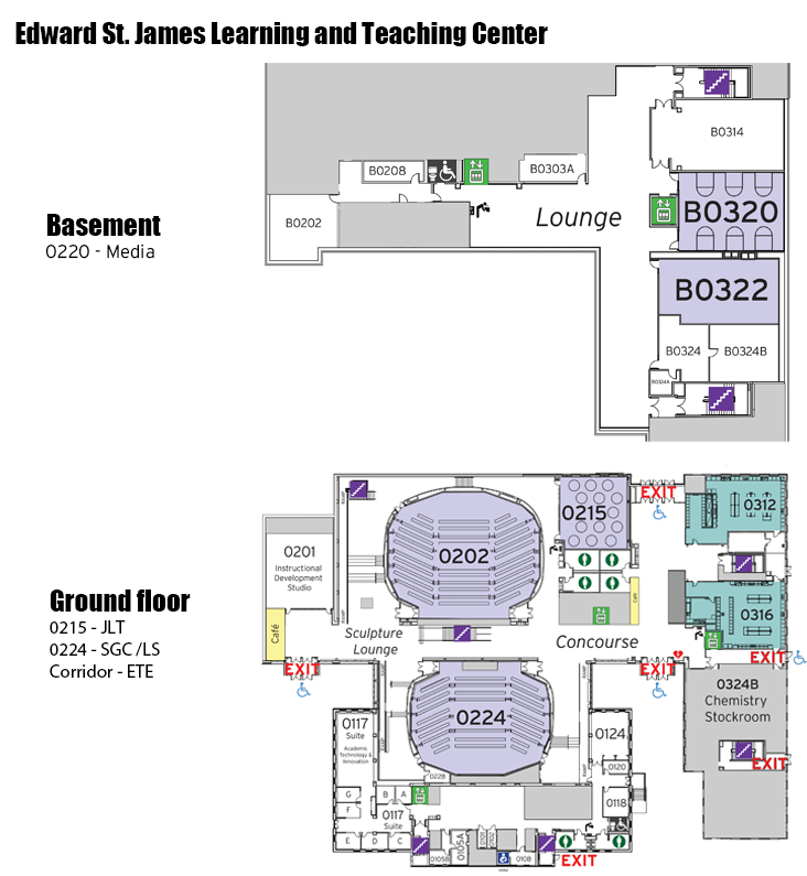 esj map of basement and ground floor