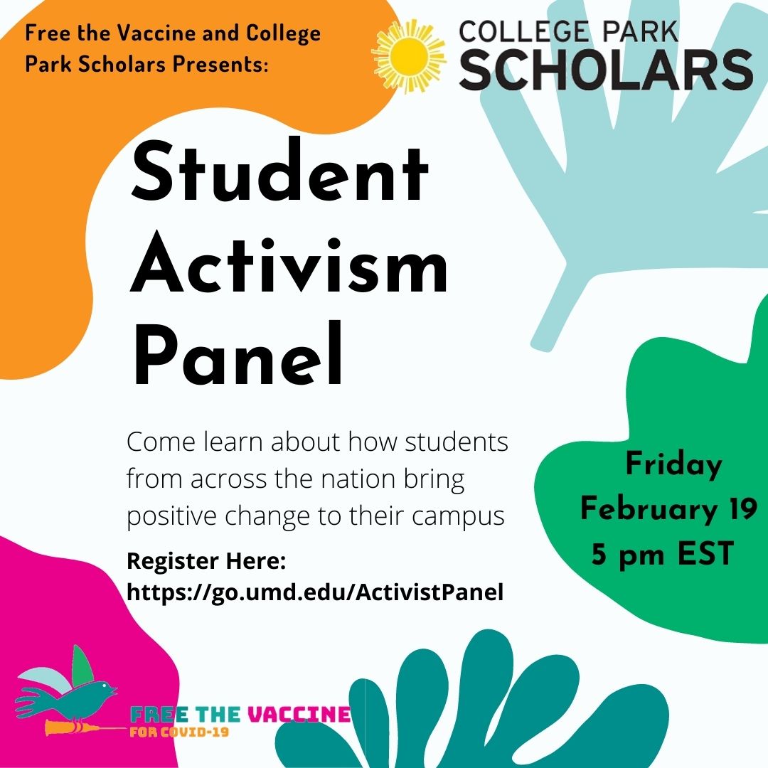 Come to a Student Activism Panel on Friday, Feb. 19