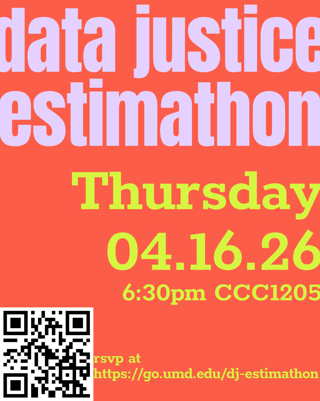data justice estimathon on April 16