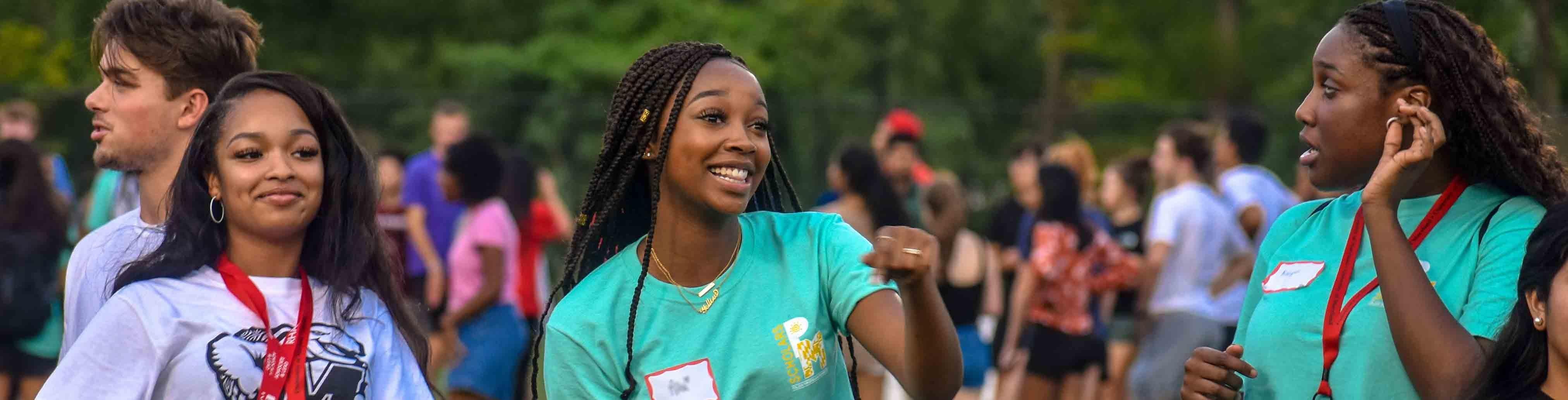 Peer mentors dance at Playfair