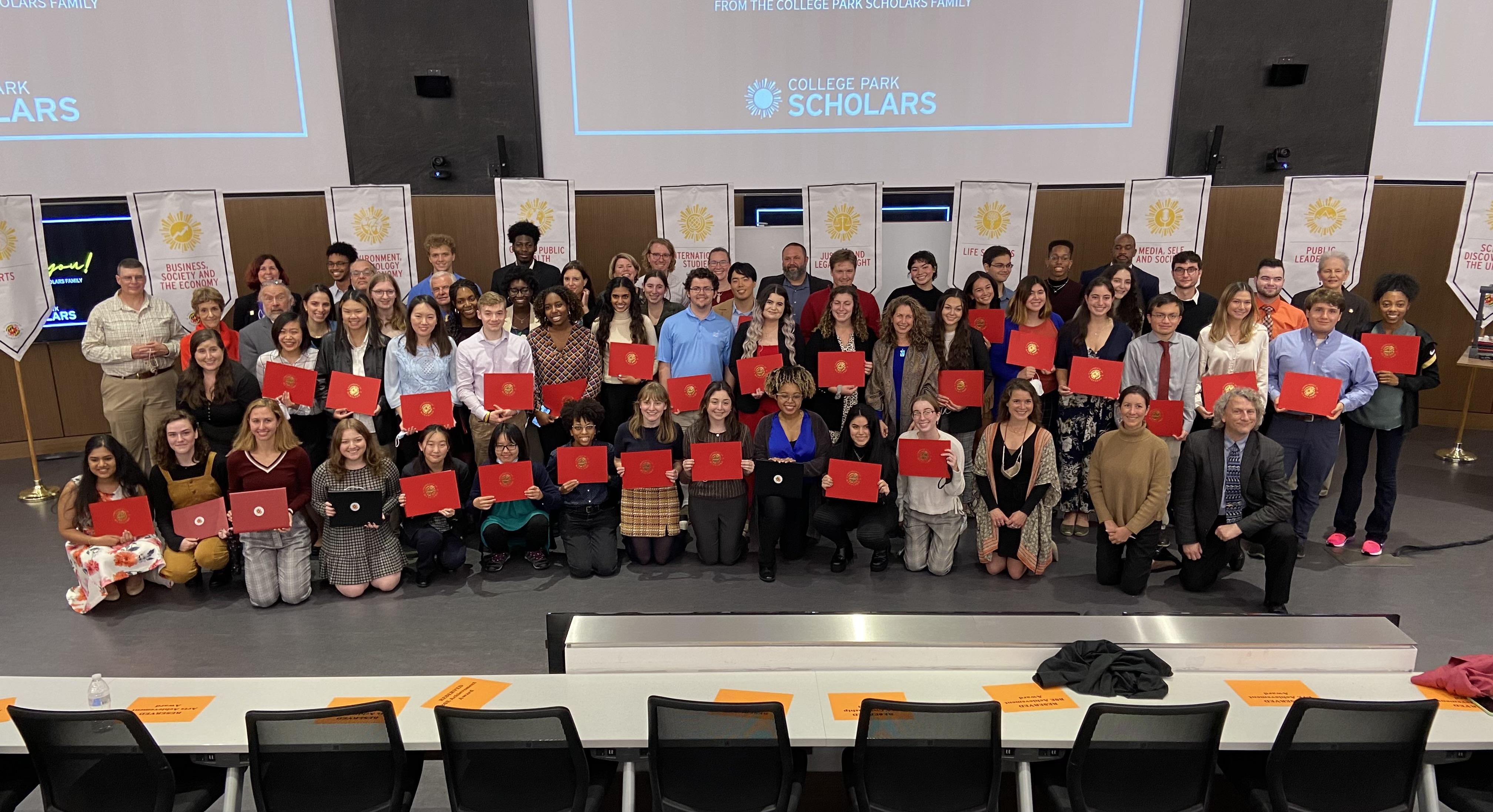 Scholars Citation Award winners posing for a group photo