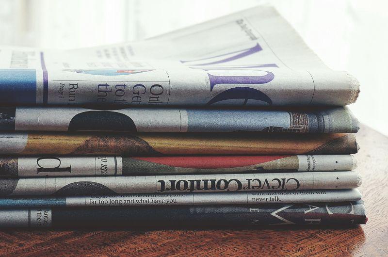 stack of newspapers