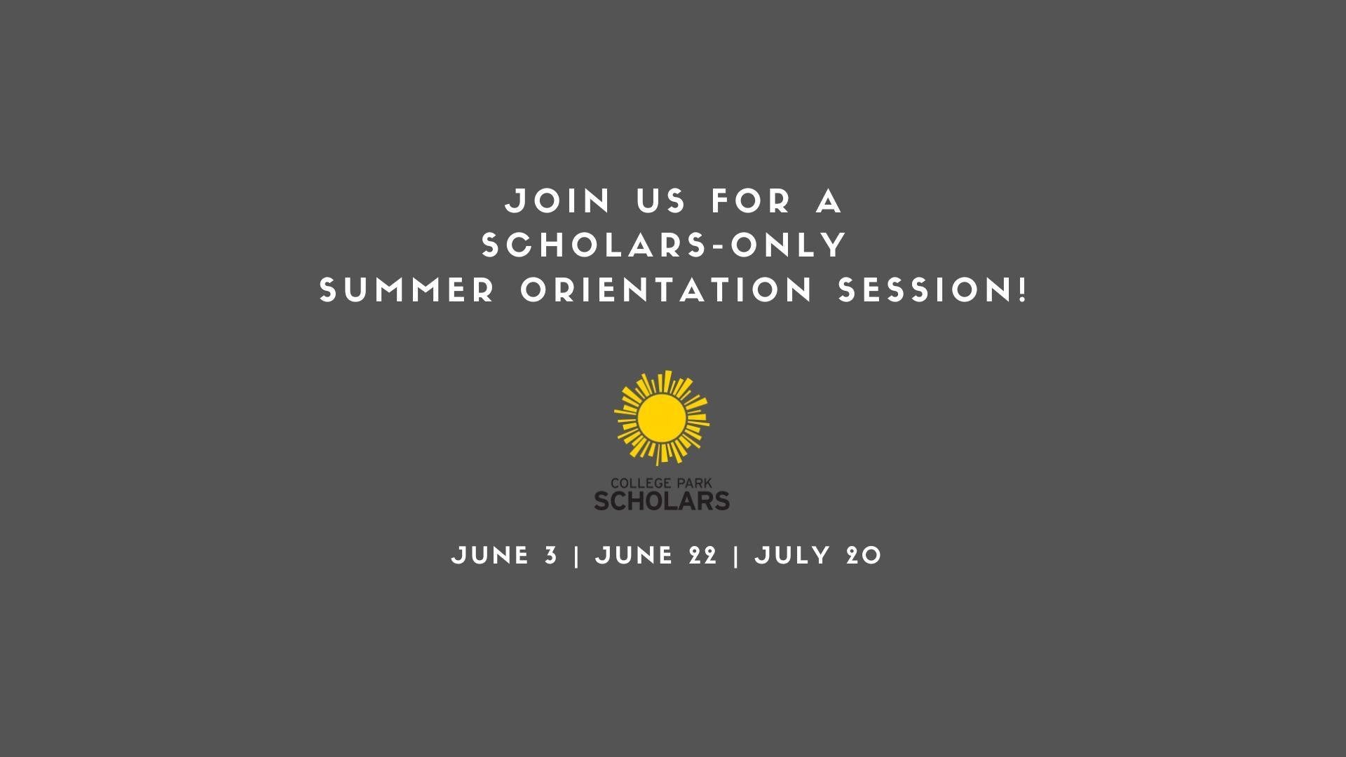 summer orientation dates